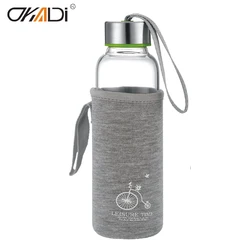 Best Selling Private Label Crystal Glass Drinking Water Bottles New Product Glass Water Bottle