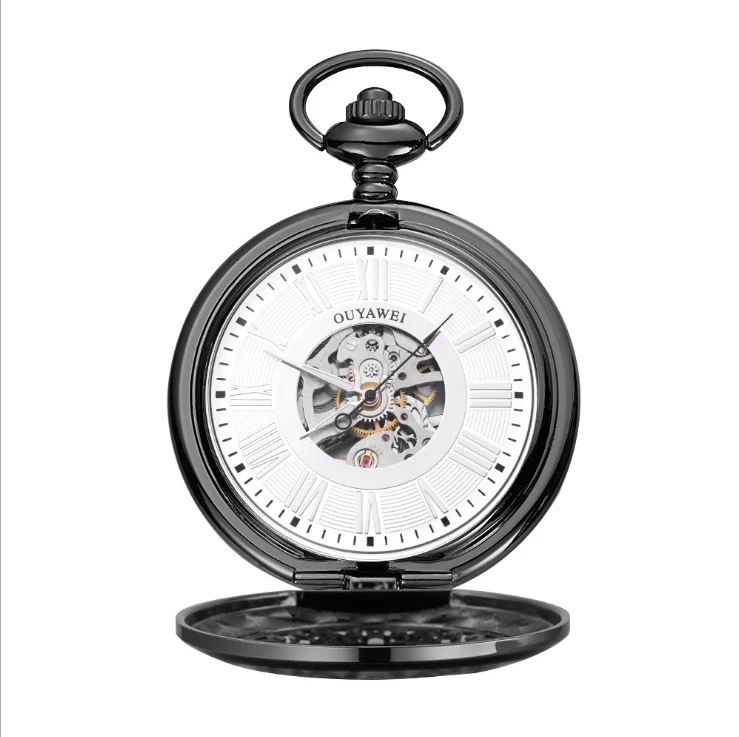 316L stainless steel skeleton case back pocket automatic watches best brand christmas pocket watch