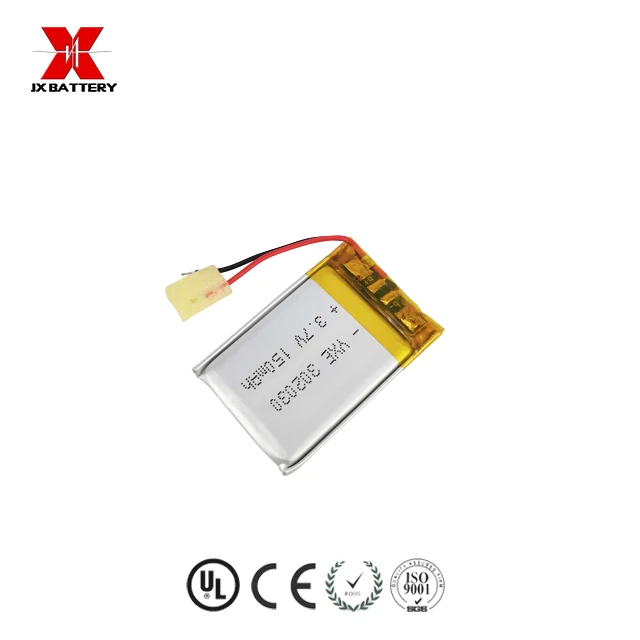 minicell rechargeable 3.7v lithium ion lipo battery 302030 150mAh for personal stereo