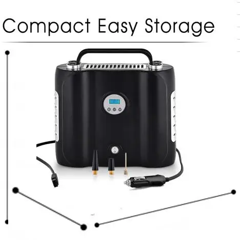 Air Compressor Pump, 12V 150PSI 50L/min Electric Digital Tire Inflator, Dual Cylinder Speed And longer Service Life for Car, Bic