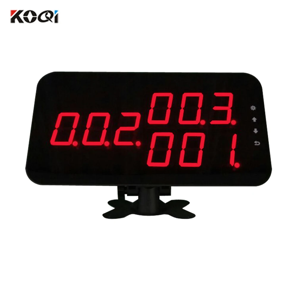 
Wireless Easy To Install Transmitter Button And Receiver Display Fast Food Restaurant Pager Table Bell System 