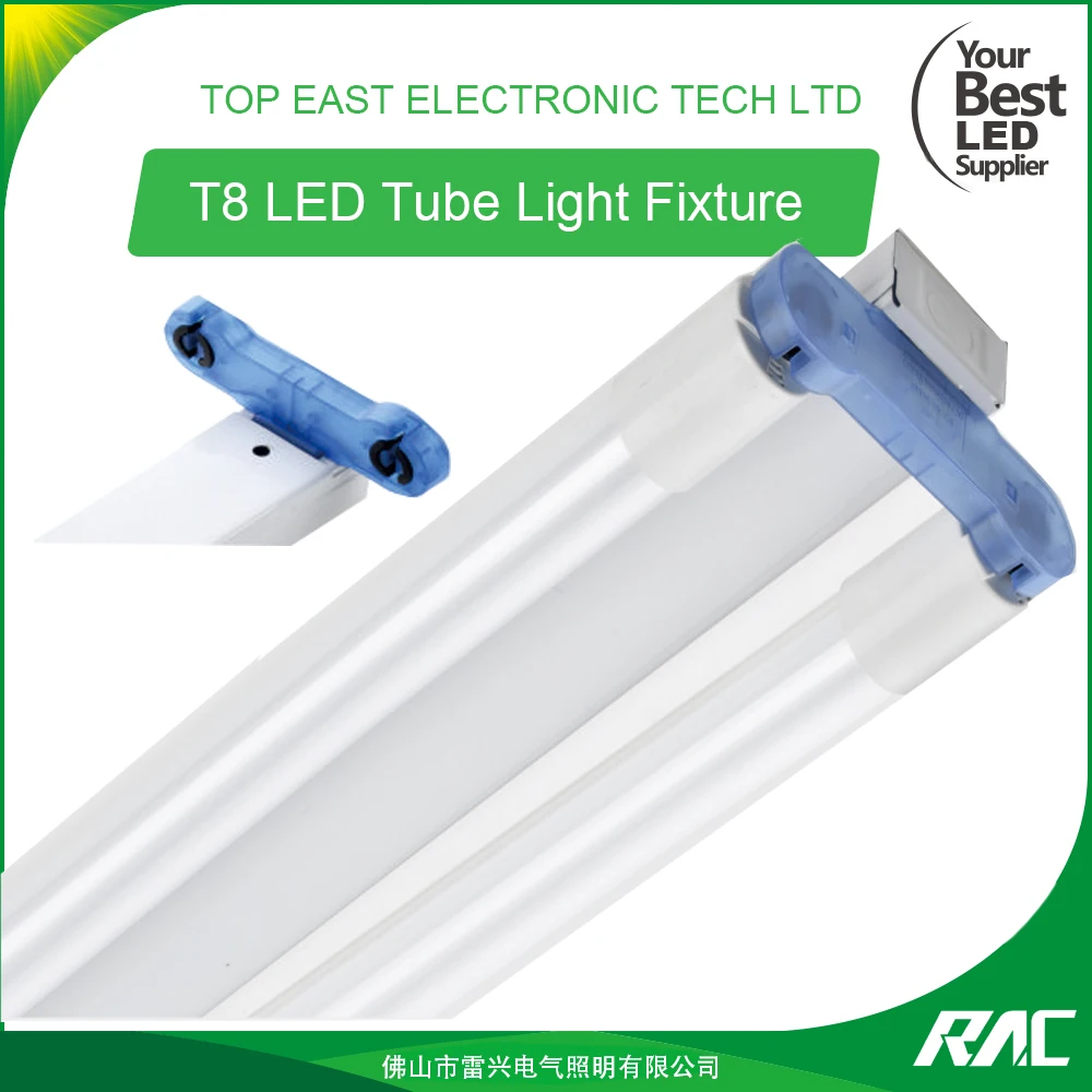 2*18w double fluorescent light fixture t8 fluorescent tube bracket with diffuser
