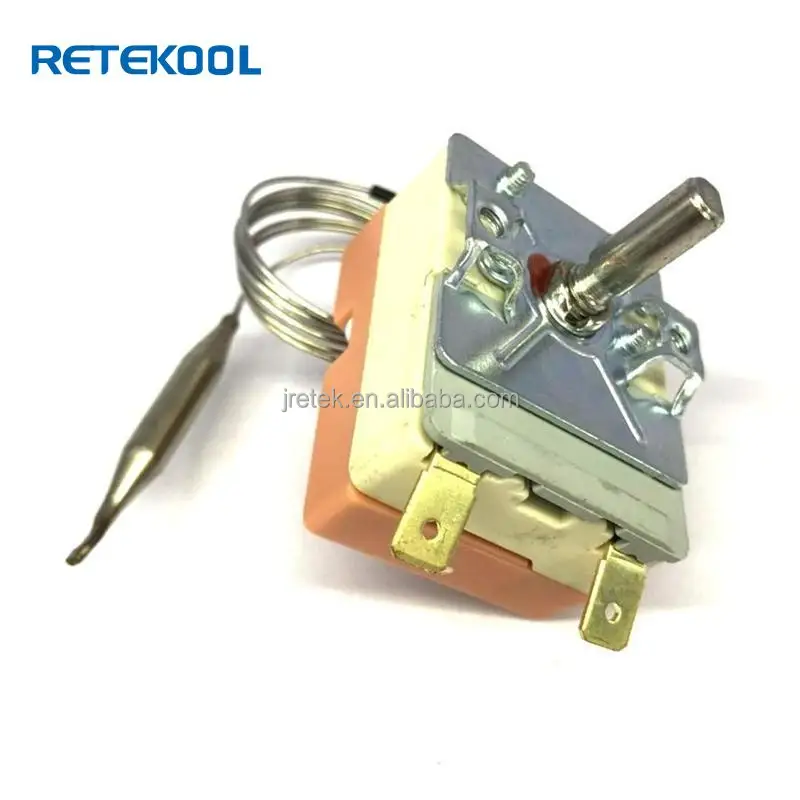 -35~+350 Adjustable Thermostat Heater Water Thermostat Manual Reset Water Heater Capillary Thermostat With Copper Tube