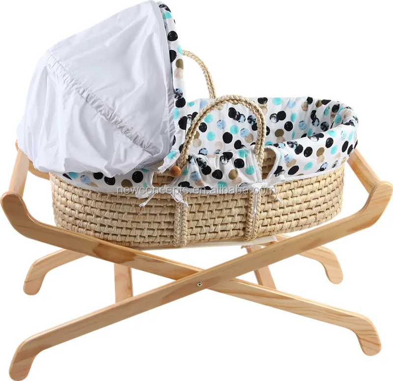 Лидер продаж, Плетеная соломенная детская люлька с ручкой