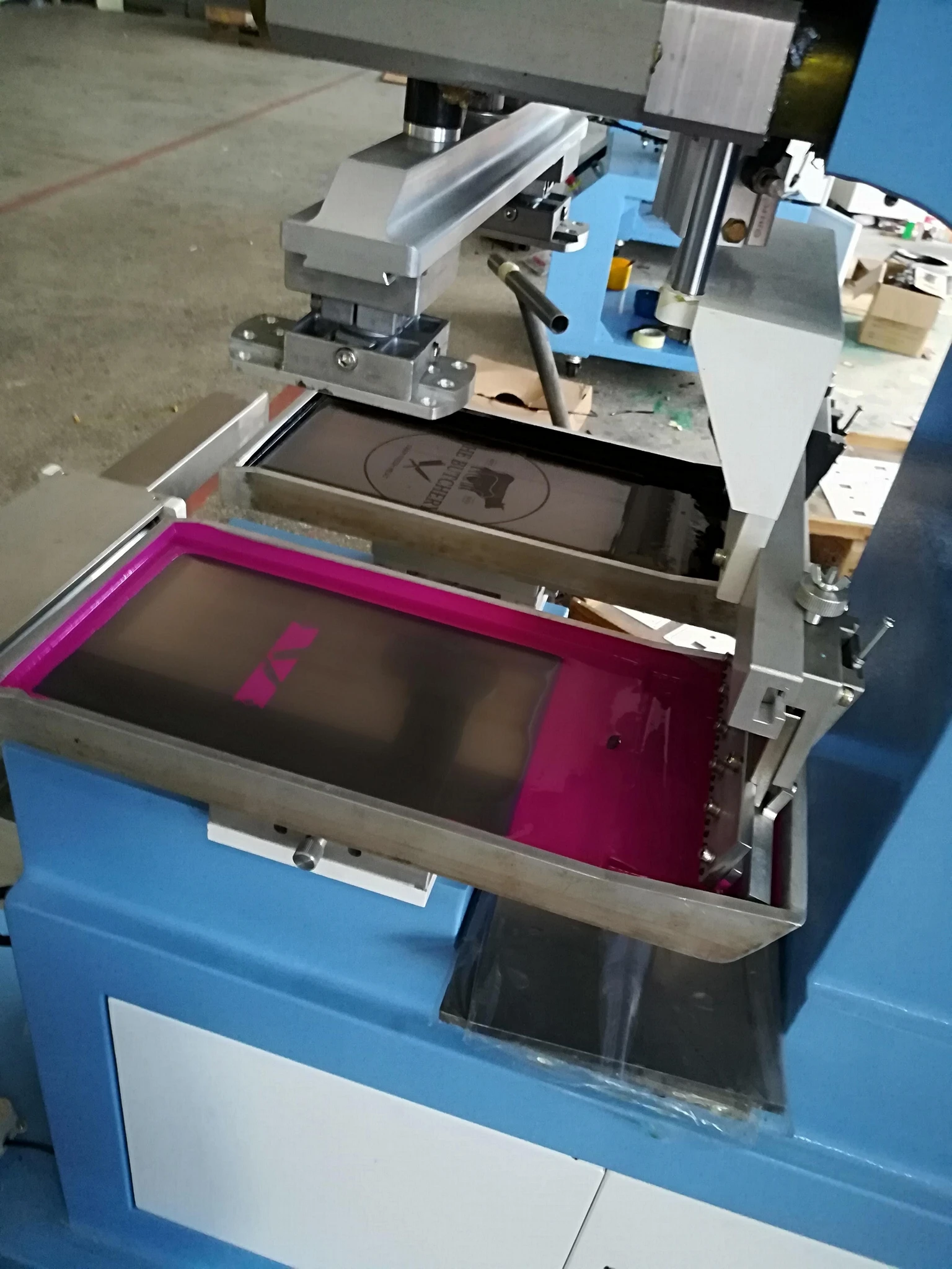 PM2-350 Large Size open Ink Well pad printing machine for pots