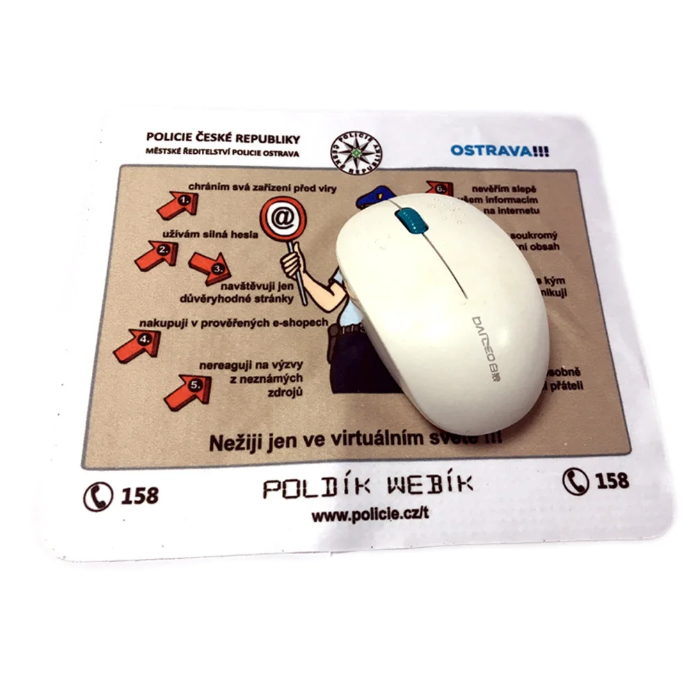 Microfiber non slip promotional mouse pad with custom design