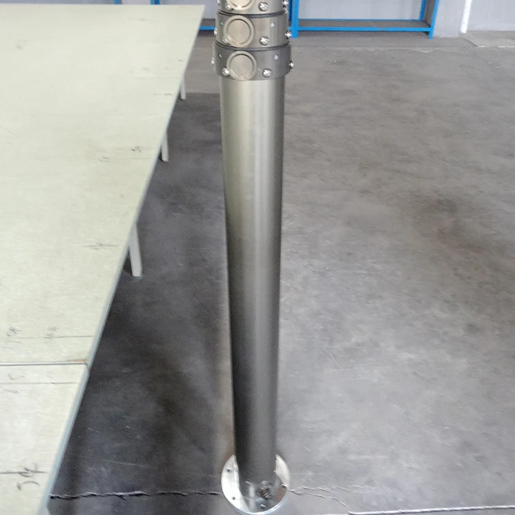 
Locking antenna mast Pneumatic telescopic mobile tripod hard anodizing communication pole 