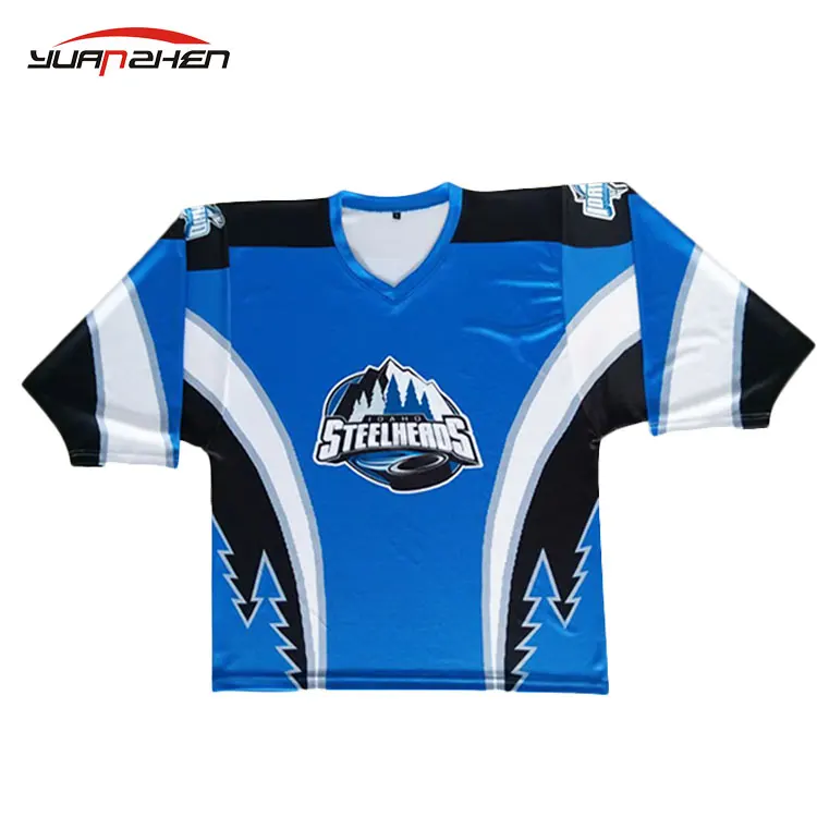 Custom size and pattern unisex plain custom sublimated ice hockey jersey