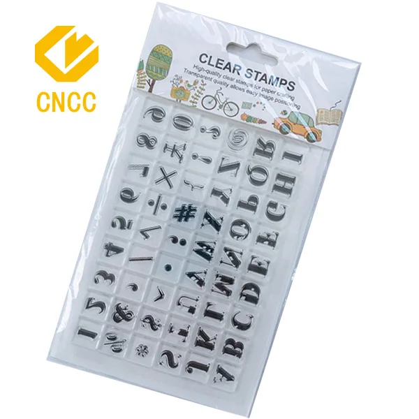 Силиконовый прозрачный штамп с буквами на заказ