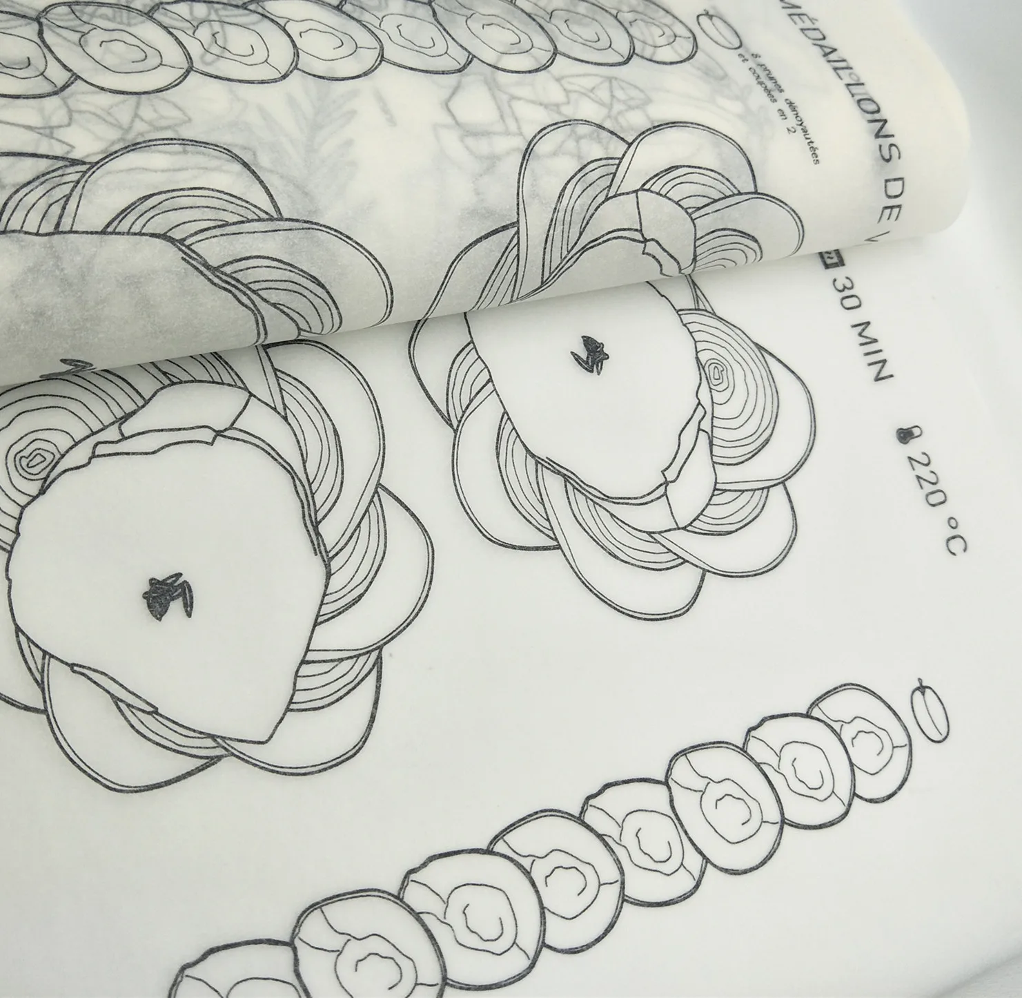 
Printed DIY Parchment Baking Paper 