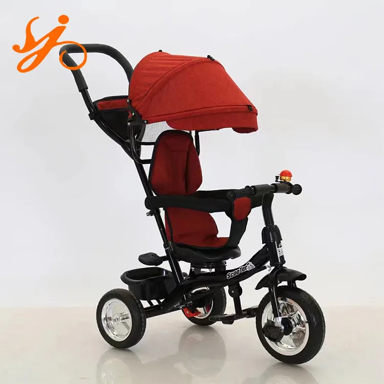 Роскошный детский трехколёсный велосипед для катания/для маленьких детей (3 колеса трехколесный с навесом/детский