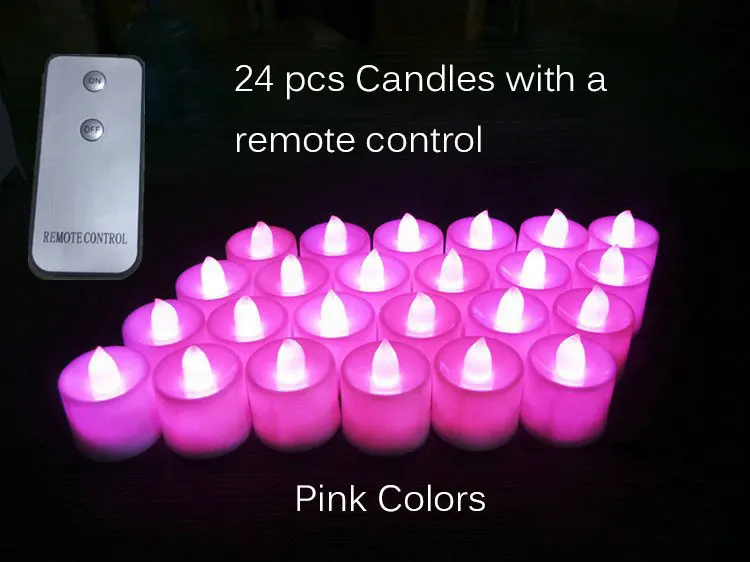 Mulit colors Flameless Plastic Led Candle Tealight Candles With Remote Control Function