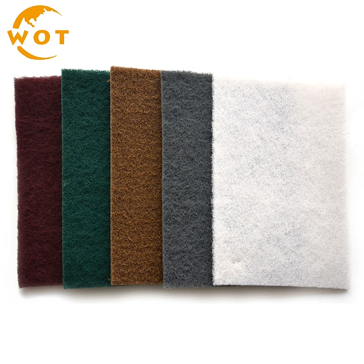 
150X230Mm Brown Non-Woven Nylon Fabric Aluminium Oxide Scouring Pads 