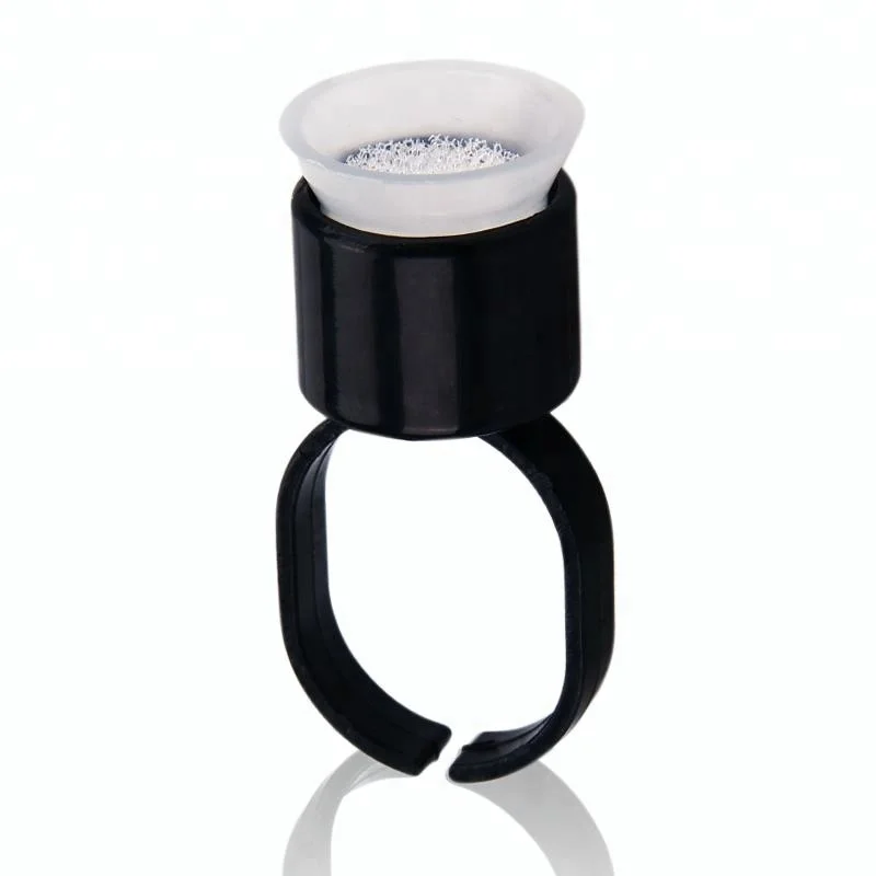 Tattoo Ink Black Cap Ring Pigment Ring Cup With Sponge Tattoo Accessories accessoire de tatoo Supply Clean
