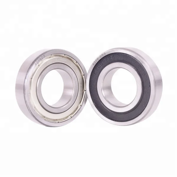 High quality 6206 2rs Deep groove ball bearing rubber coated bearings 6206