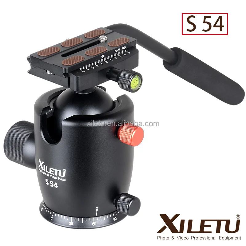 XILETU S 54 Professional Aluminum Handheld Video Digital Camera Tripod ball head