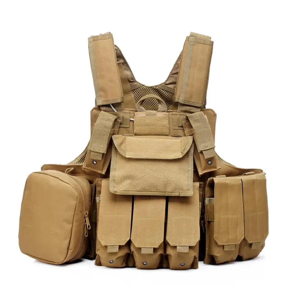 Tactical vest plate carrier with medical pouch interphone pouch mag pouch quick detachable durable