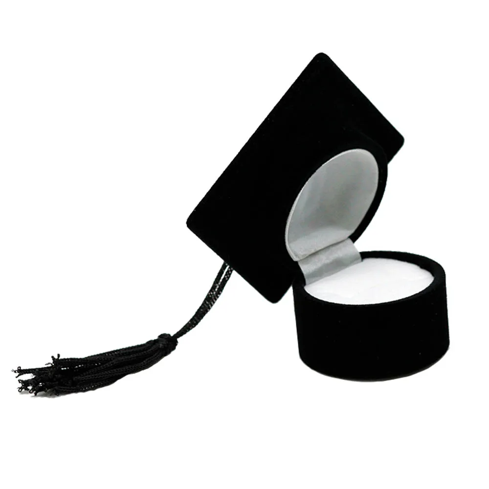 Factory price graduation gifts case with foam insert cap shape jewelry box