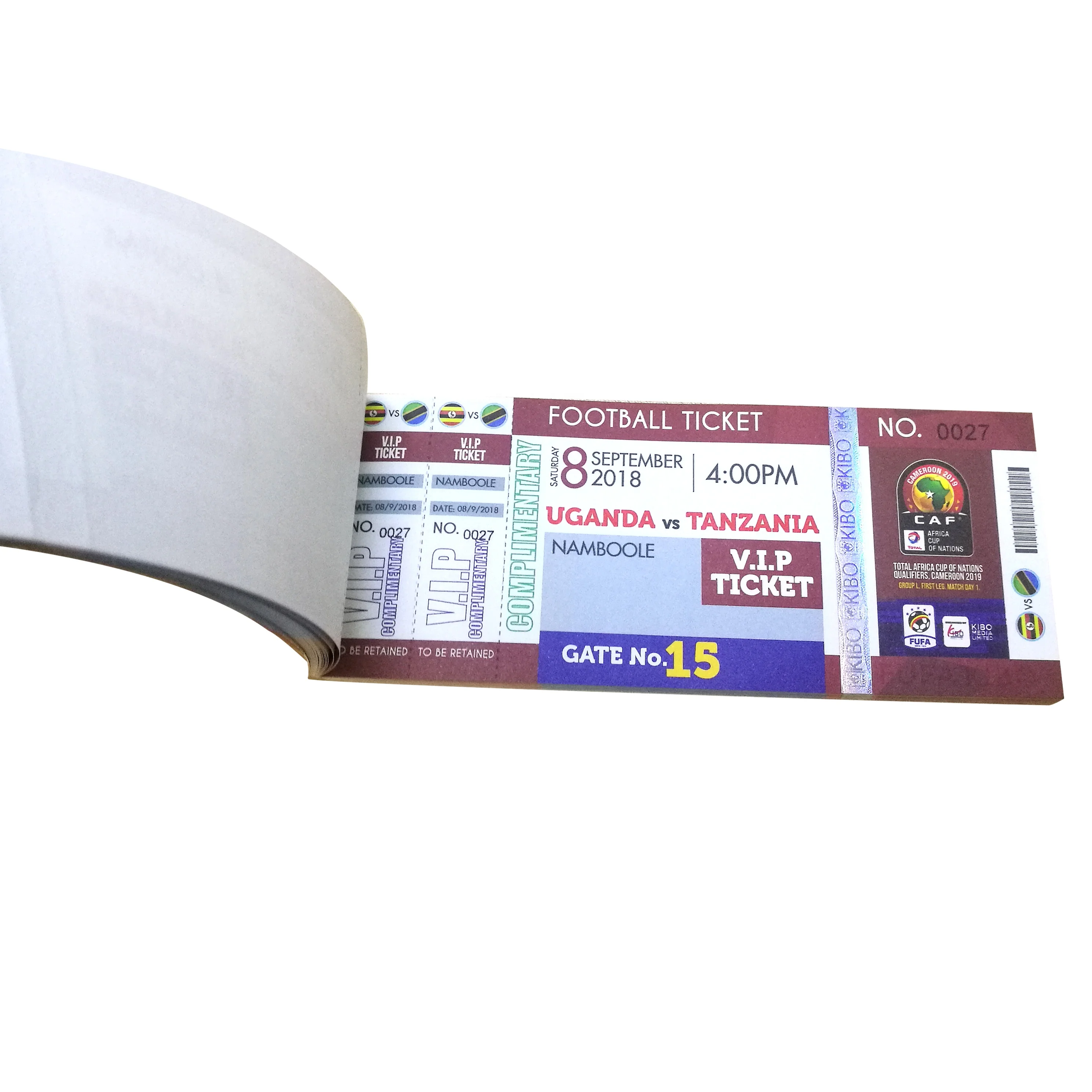Custom security 3d hologram ticket/voucher/coupon with barcode/QR code/ serial number