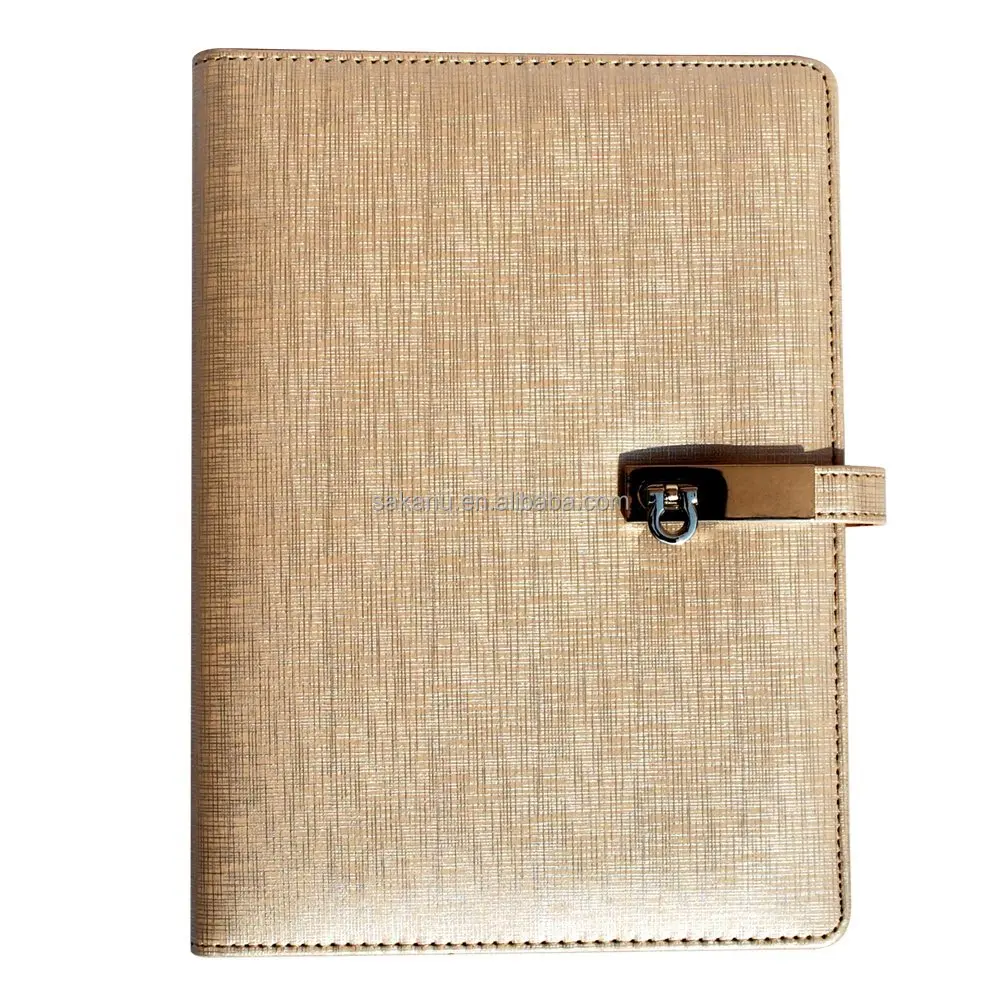 customize wholesale A5 ring binder pu/faux leather notebook diary