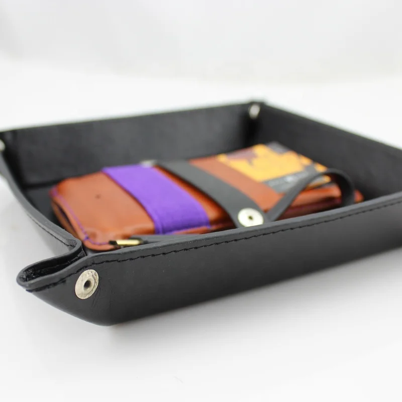 
Hot sale Leather Storage Organizer Key Jewelry Catchall Valet Game Tray 