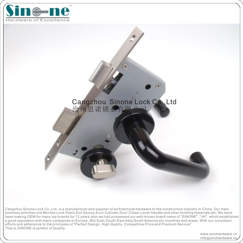 Fire rated NH5003 quality European Modern U shape plastic door handle with escutcheon lever nylon handle manufacturer