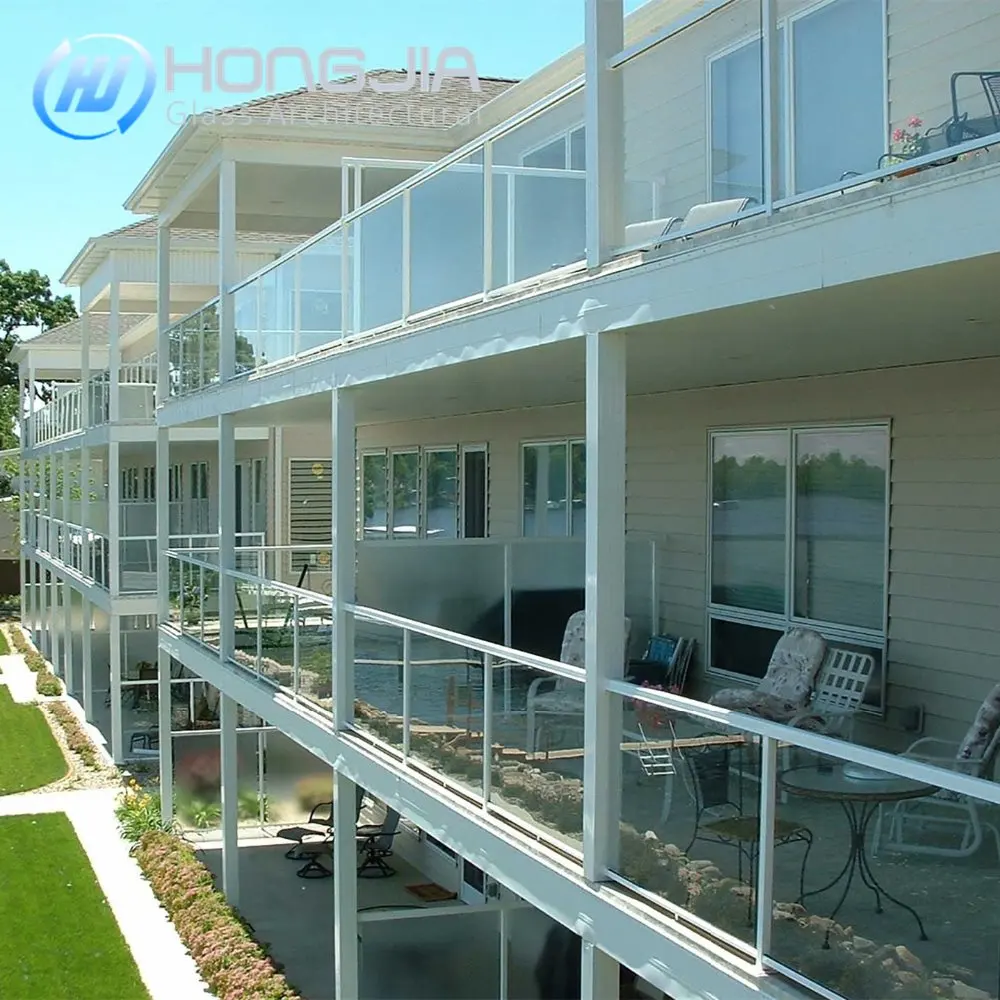 Designs Balcony Balustrade Handrails Laminated Glass Stainless Steel Frameless Tempered Railing Glass