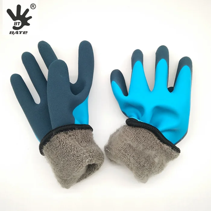 Winter Keep Warm double Rubber Coated Gloves