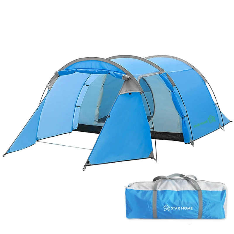Glamping Large Outdoor Camping 3-4 People Sunshade Tent Waterproof Tourist Hiking Fishing Tent