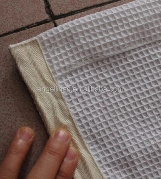 white cotton waffle towel for bath