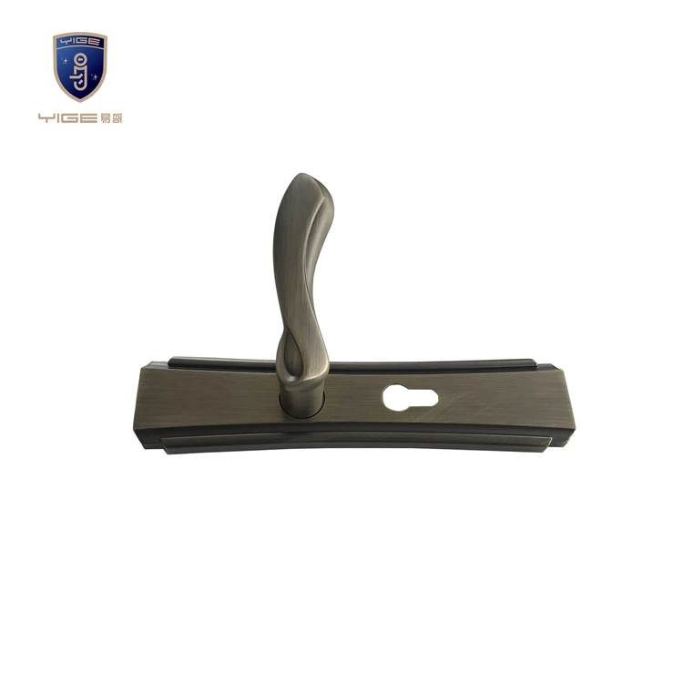 Factory-Made Zinc Alloy and Wooden Door Handles with Keys for Residential Interior Use