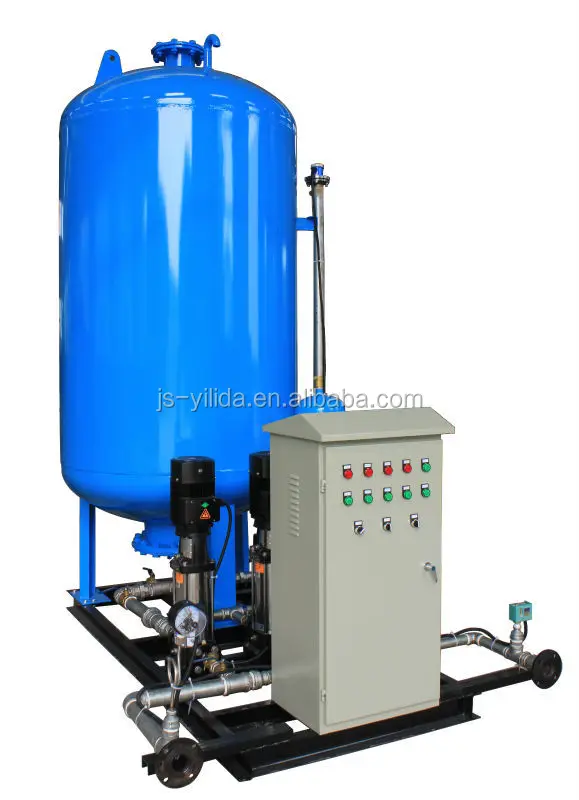 Pressurized-type water supplying vacuum degassing plant