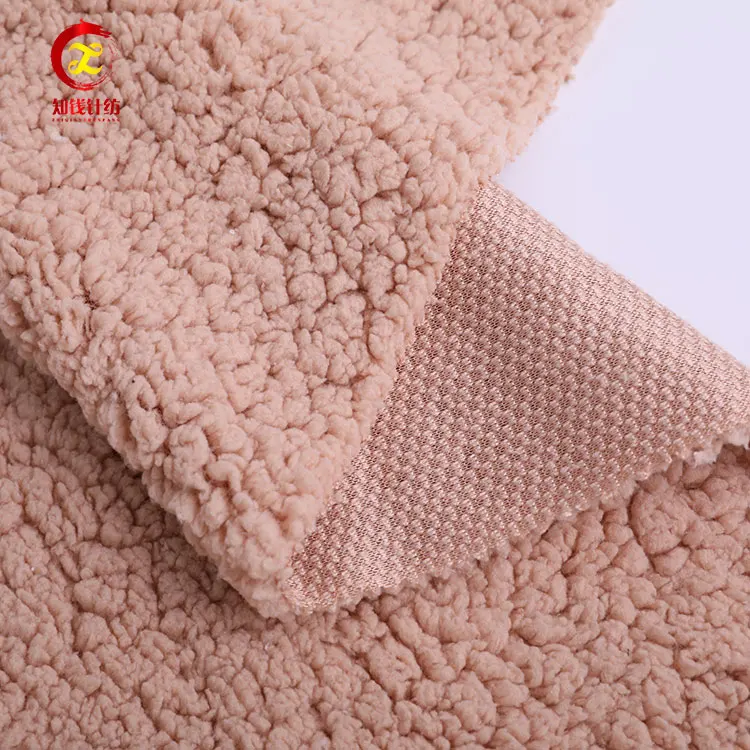 Polyester cheap soft sherpa fleece blanket fabric sale by yard