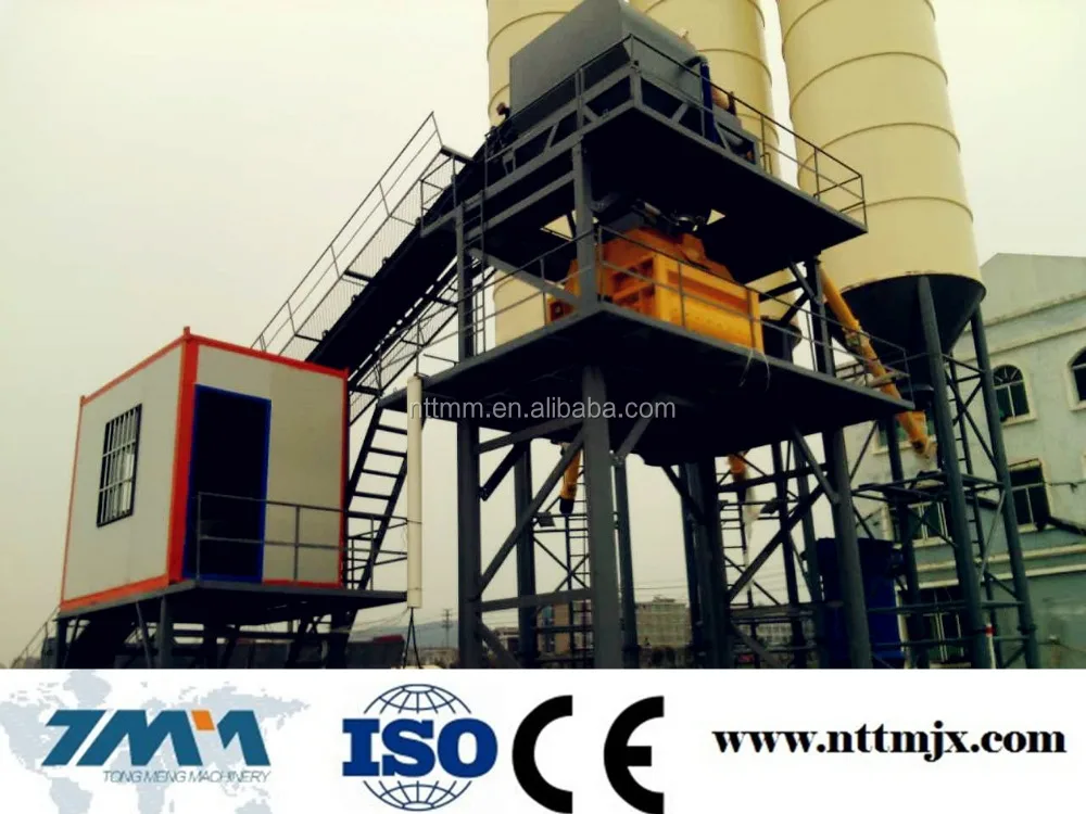 Capacity 109m3 Mobile Concrete Batching Mixer Plant with Lift Hopper