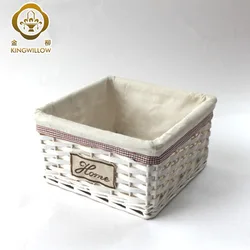 Wholesale Handwoven Mini Wicker Wood Chip Basket Hamper for Kids