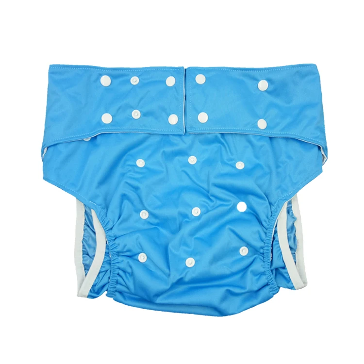 Adult cloth diaper for urinary incontinence PUL waterproof washable breathable adjustable sizes china manufacturer