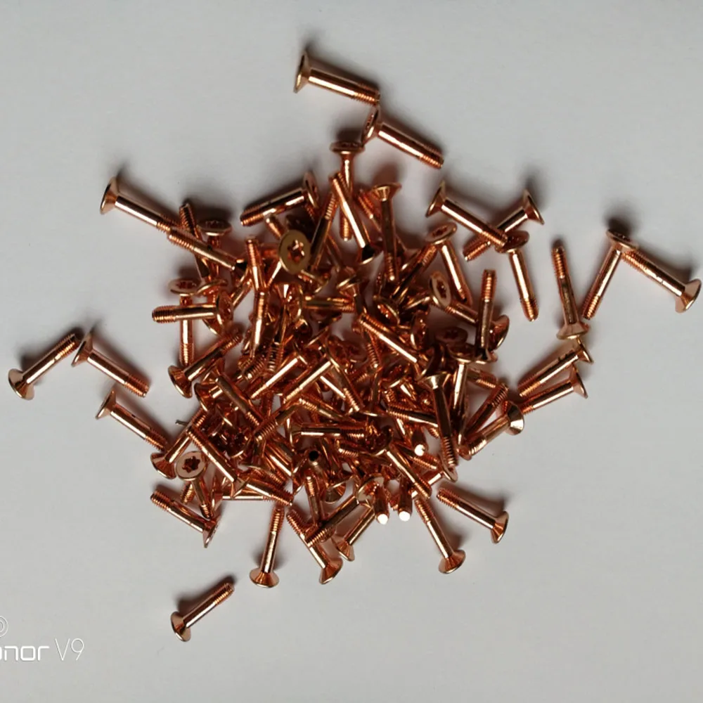 
M3.5 x 38 round head DIN7973 bronze finishing self-tapping screw 