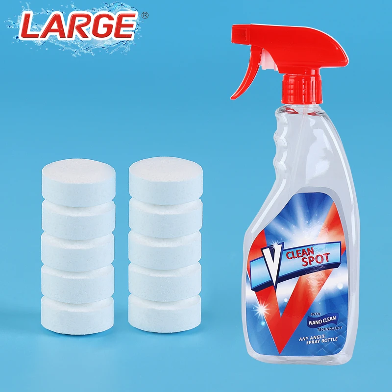 Новые многофункциональные таблетки для очистки шипучего спрея