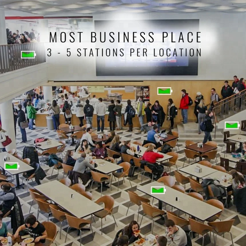 MFi CUBE portable power Bank combo powerbank charging station powerbank kiosk