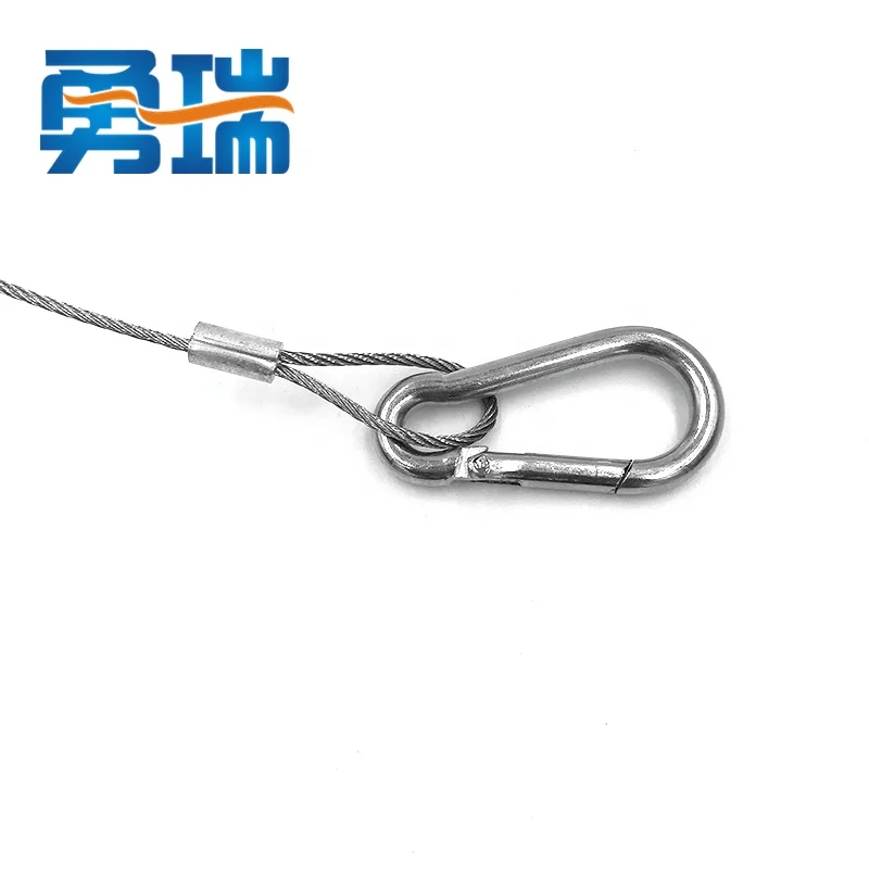 Adjustable stainless steel wire keychain cable key ring oem wire loop