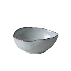 Nordic simple design ceramic colored clay salad bowl fruit bowl rice bowl with reactive glaze for houseware