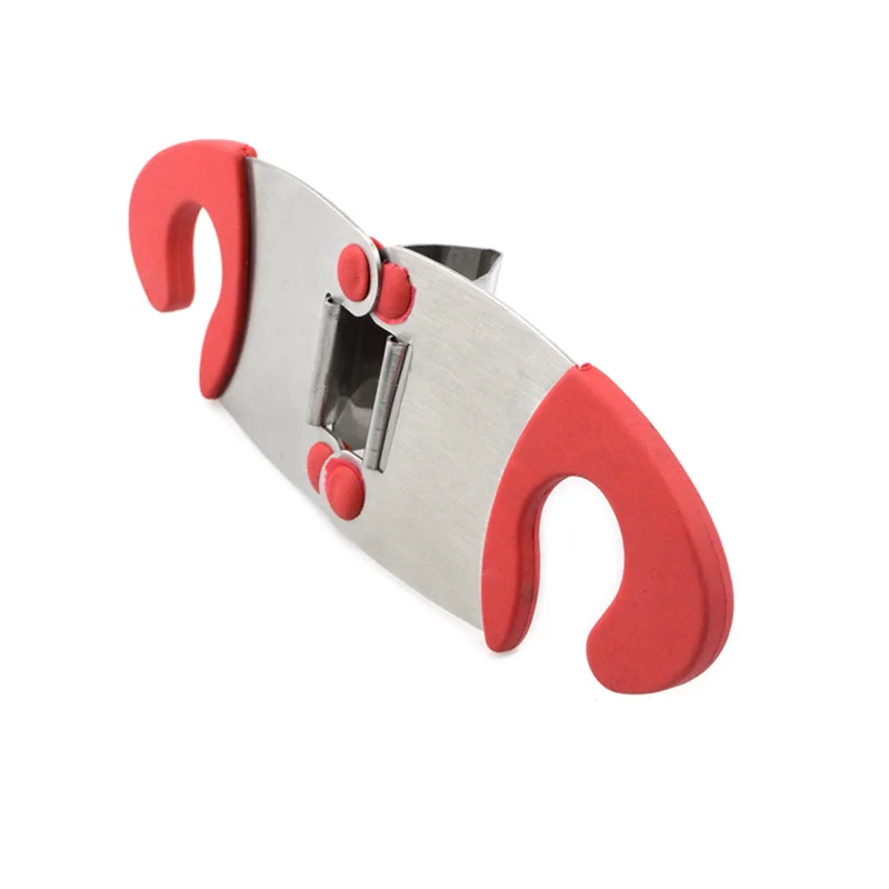 
1pc Pot Clips Stainless Steel Red Black Household Tongs Pot Pan Spoon Holder Spatula Storage Rack Kitchen Cooking Tools 
