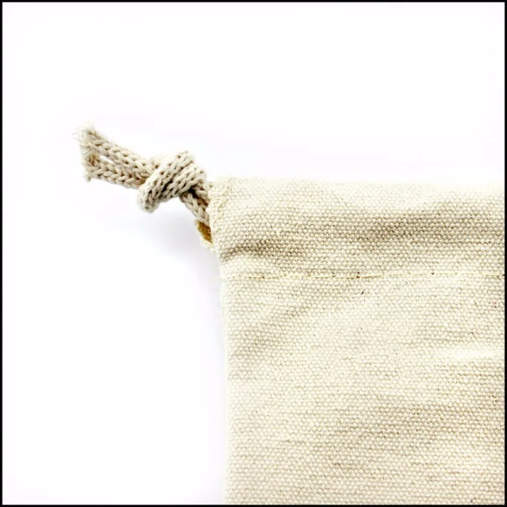 Custom Small Cotton Muslin Drawstring Bag