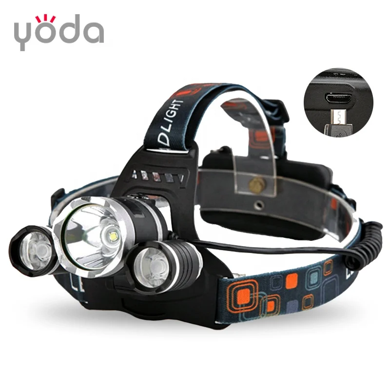 T3033-4 High Power Head Torch Rechargeable Sensor Camping Headlamp