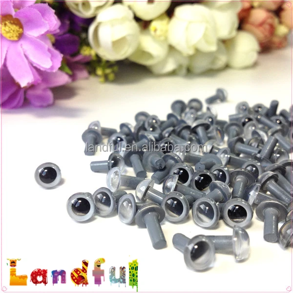 6-55MM  Gray Toy Accessories Toy Parts Handicraft Doll Safety Eyes