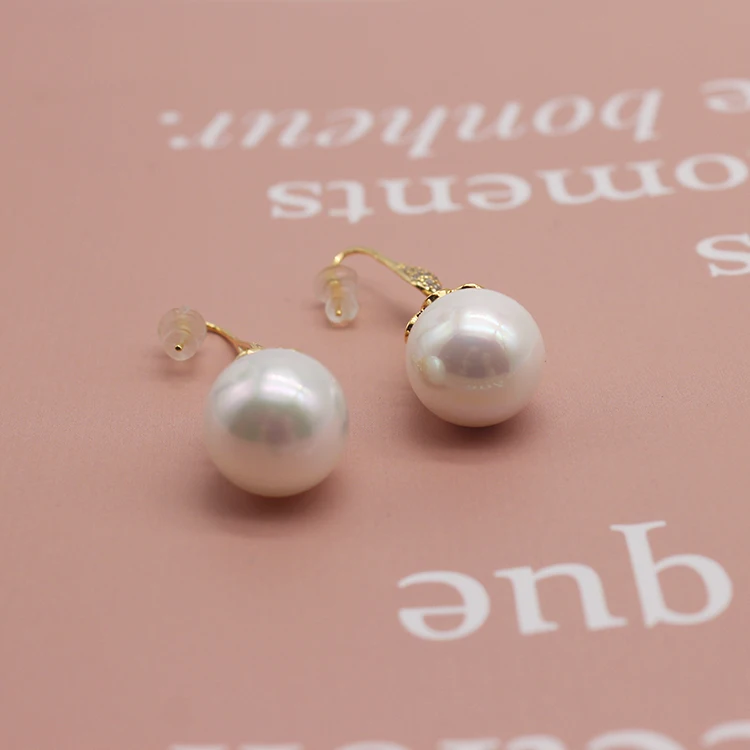 wholesale lovely gold plated pearl Austrian crystal drop jewelry earrings