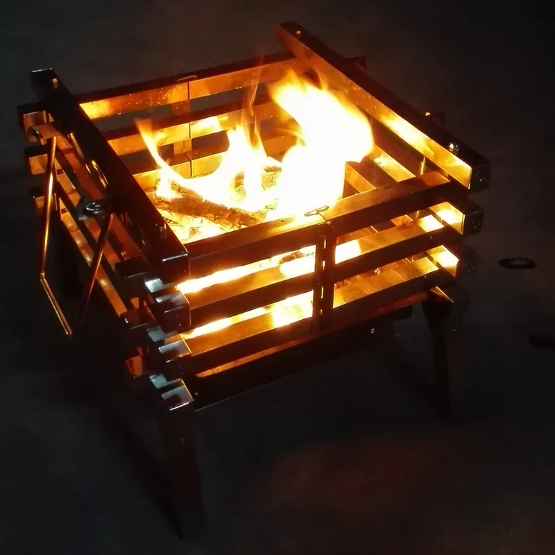 stainless steel BBQ stove grill with super loading capacity foldable stove grill