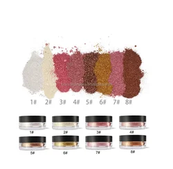 OEM/Private label High pigment  make up highlighter powder waterproof 8 colors mini highlighter