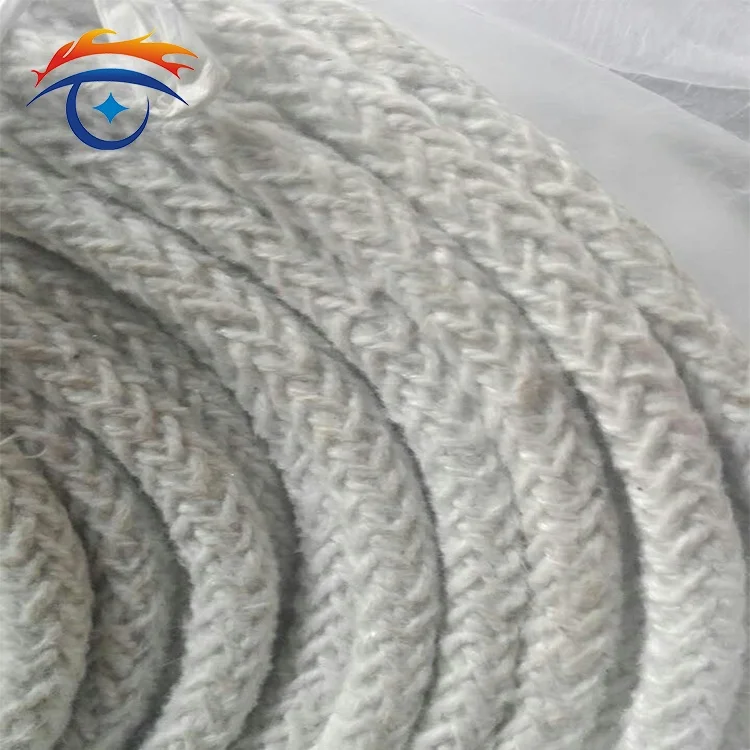 1260 NATI Asbestos Free Ceramic Fiber Square Braided Rope for Furnace Door