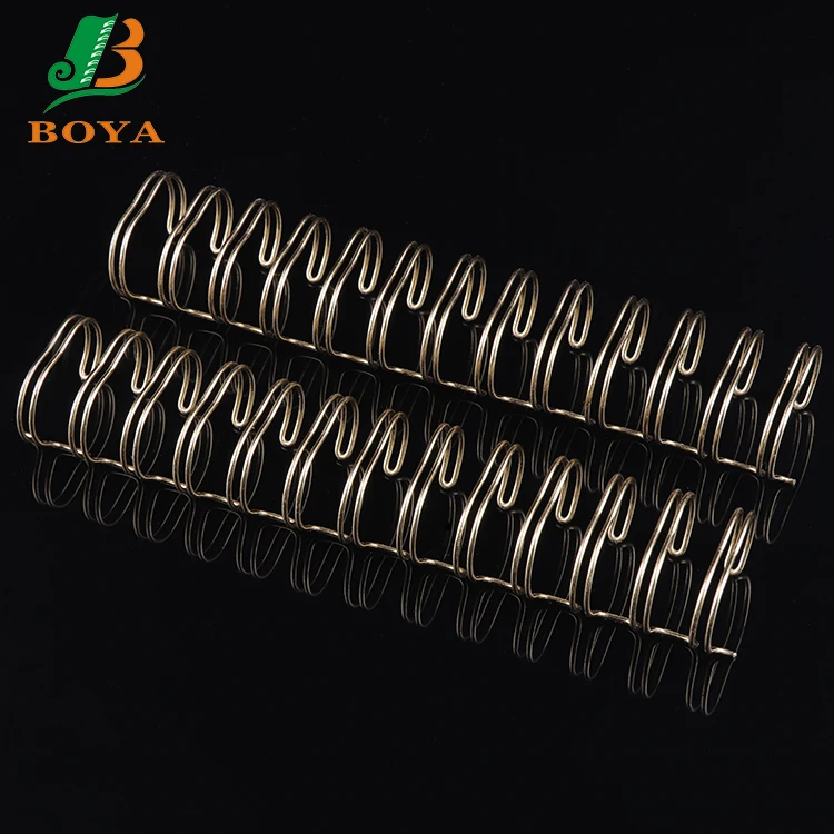 
3:1Pitch Gold Color Custom Binding Spring Coil,Double Spring Coil,Spring Coil For Loose Leaf Book 